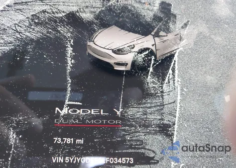 2020 Tesla Model Y Long Range Dual Motor All-Wheel Drive/Performance Dual Motor All-Wheel Drive from USA, damaged, VIN 5YJYGDEF5LF034573